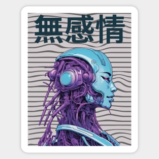 Japanese cyborg girl Sticker